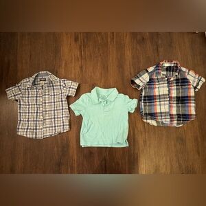 Set of 3 Collared Shirts for Toddler Boys - 2T